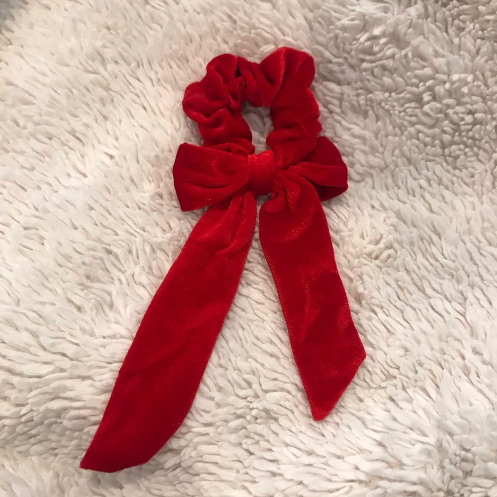 Velvet Hair Scrunchie with Bow 🎀